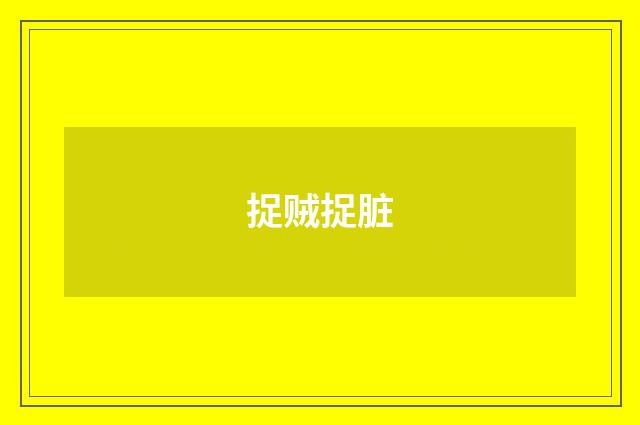捉贼捉脏