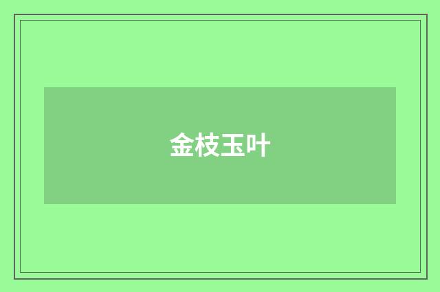 金枝玉叶