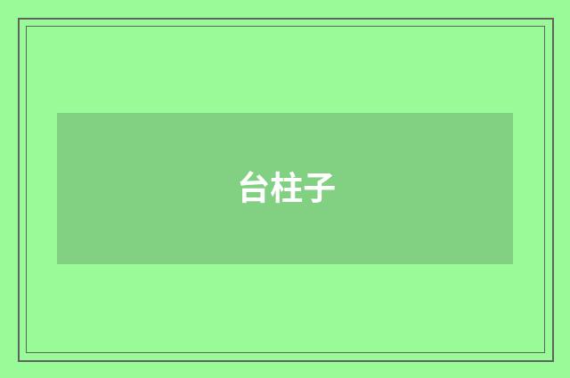 台柱子