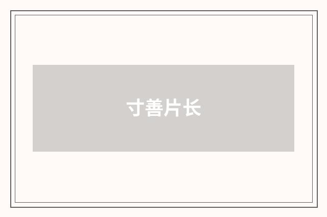 寸善片长