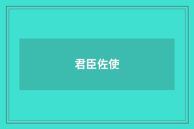 君臣佐使