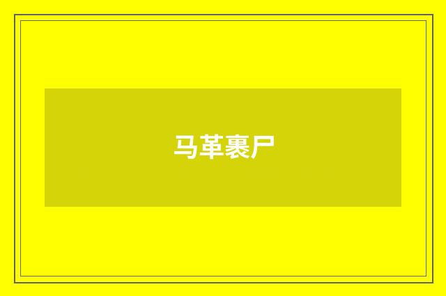 马革裹尸