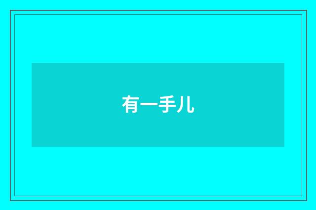 有一手儿