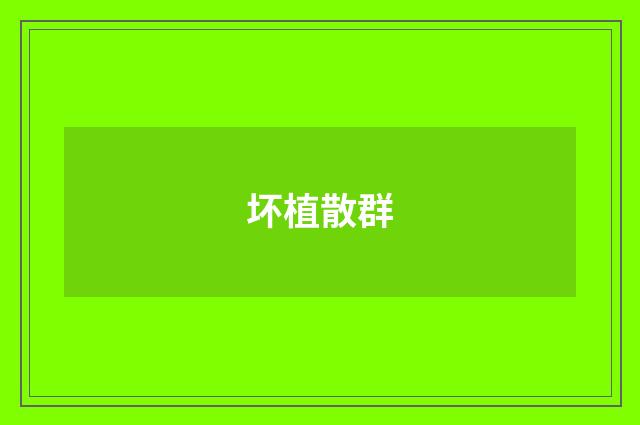 坏植散群