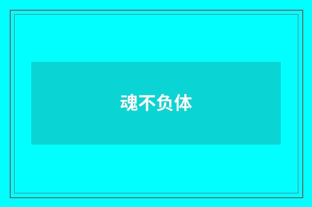 魂不负体