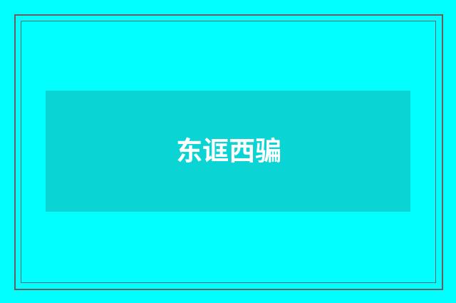 东诓西骗