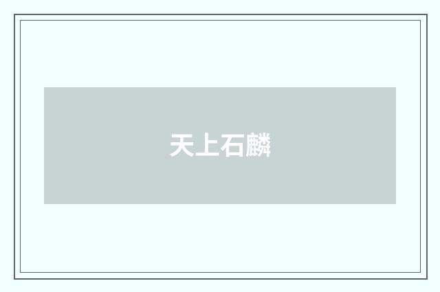 天上石麟