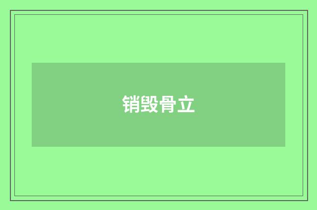销毁骨立