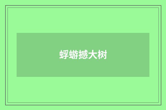 蜉蝣撼大树