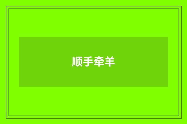 顺手牵羊