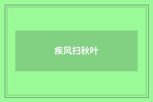 疾风扫秋叶
