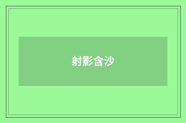 射影含沙