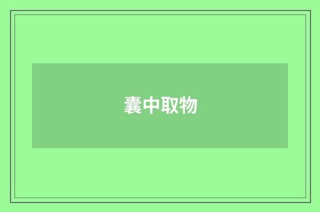 囊中取物
