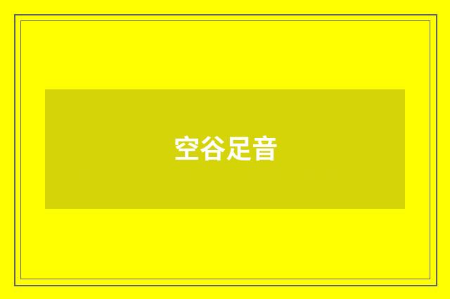 空谷足音