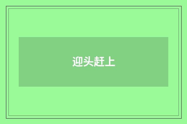 迎头赶上
