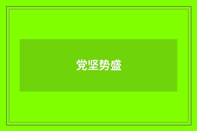 党坚势盛