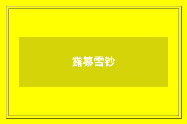 露纂雪钞