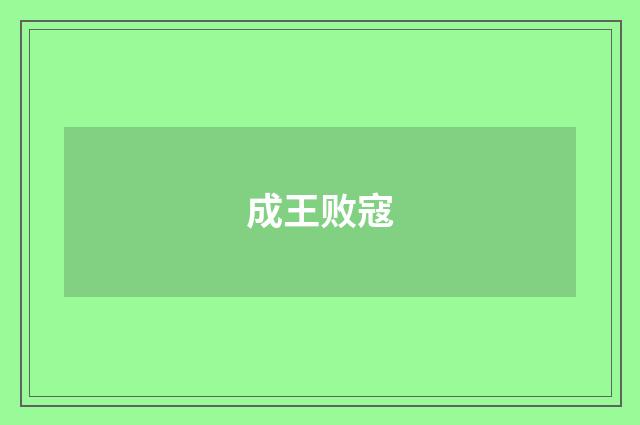 成王败寇