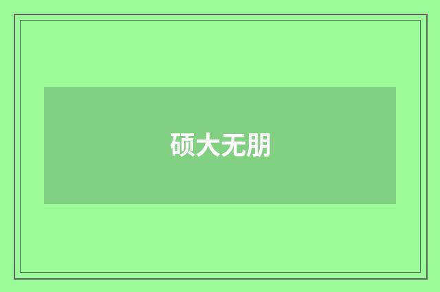 硕大无朋