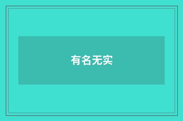 有名无实