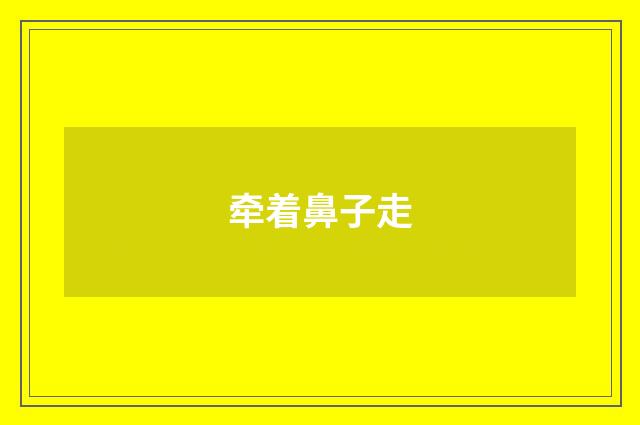 牵着鼻子走