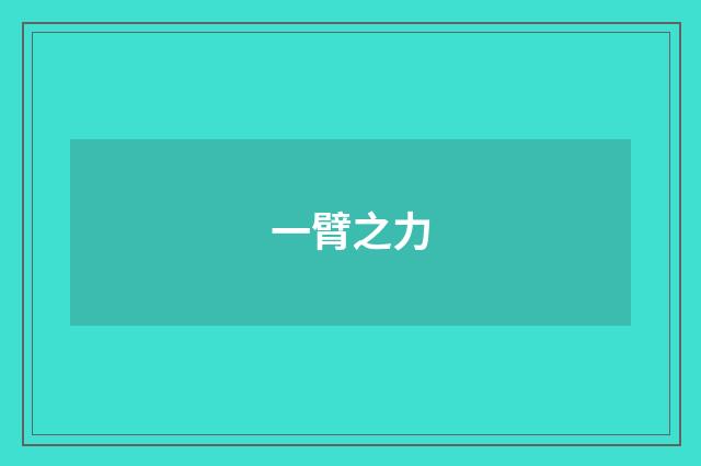 一臂之力