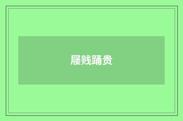 屦贱踊贵