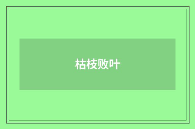 枯枝败叶