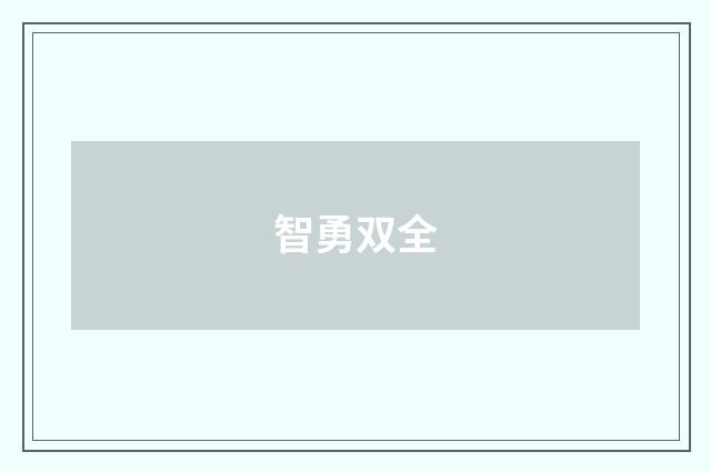 智勇双全