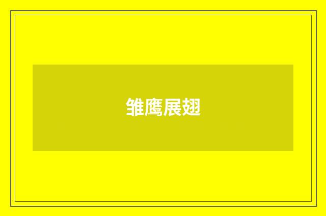 雏鹰展翅