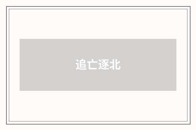 追亡逐北