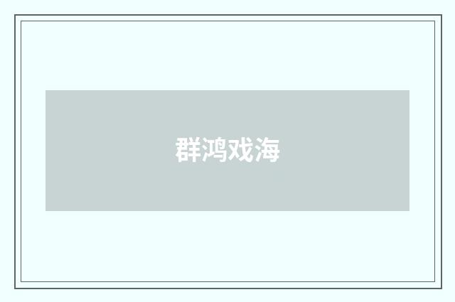 群鸿戏海