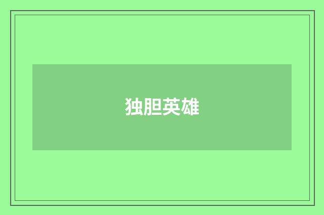 独胆英雄