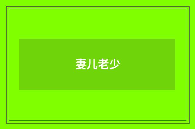 妻儿老少