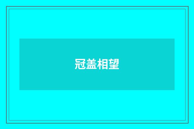 冠盖相望