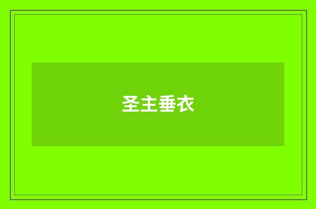 圣主垂衣