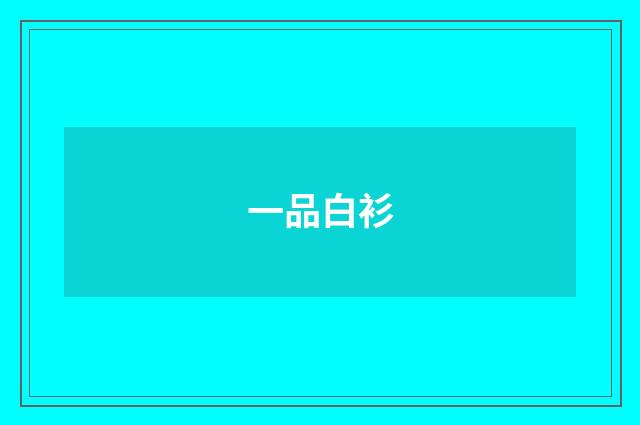 一品白衫
