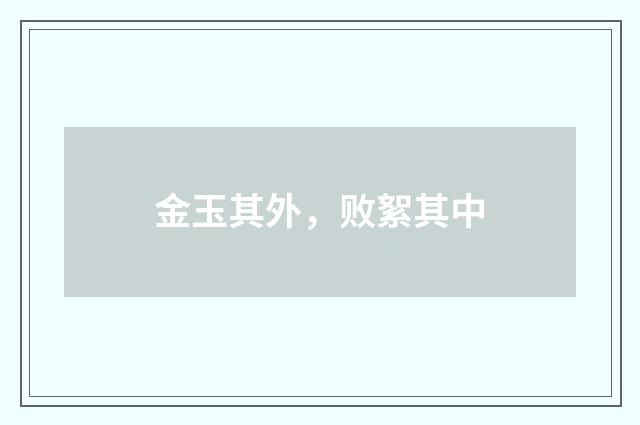金玉其外，败絮其中