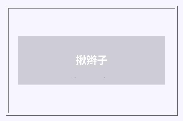揪辫子