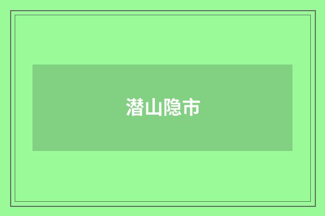 潜山隐市