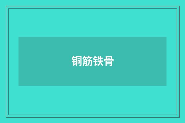 铜筋铁骨