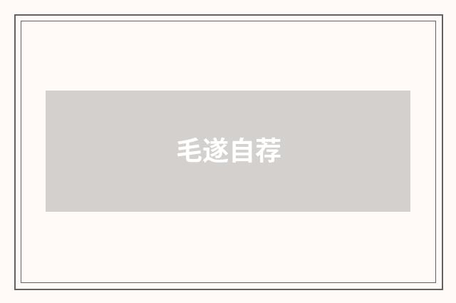 毛遂自荐