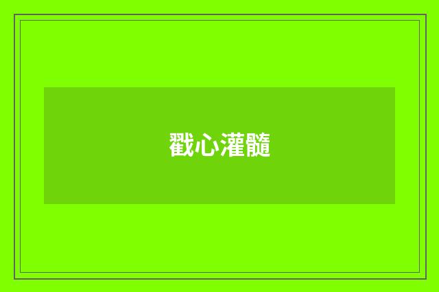戳心灌髓