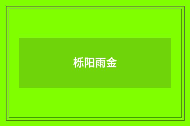 栎阳雨金