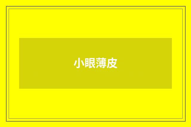 小眼薄皮