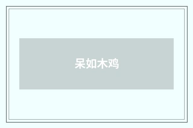 呆如木鸡
