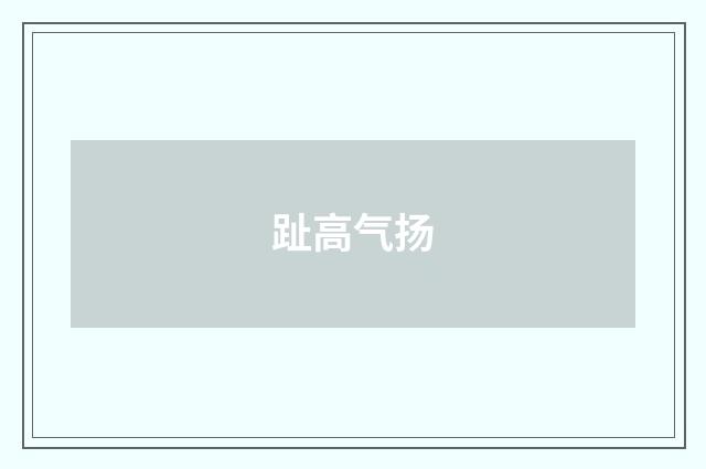 趾高气扬