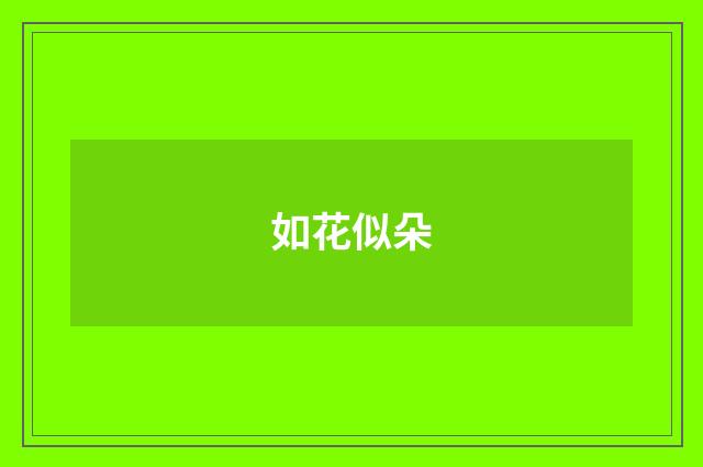 如花似朵