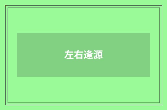 左右逢源