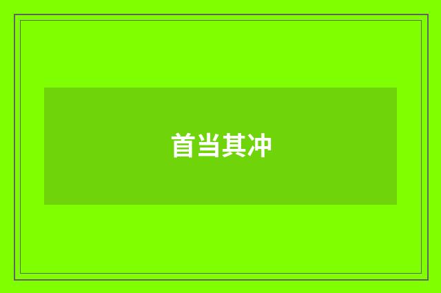 首当其冲